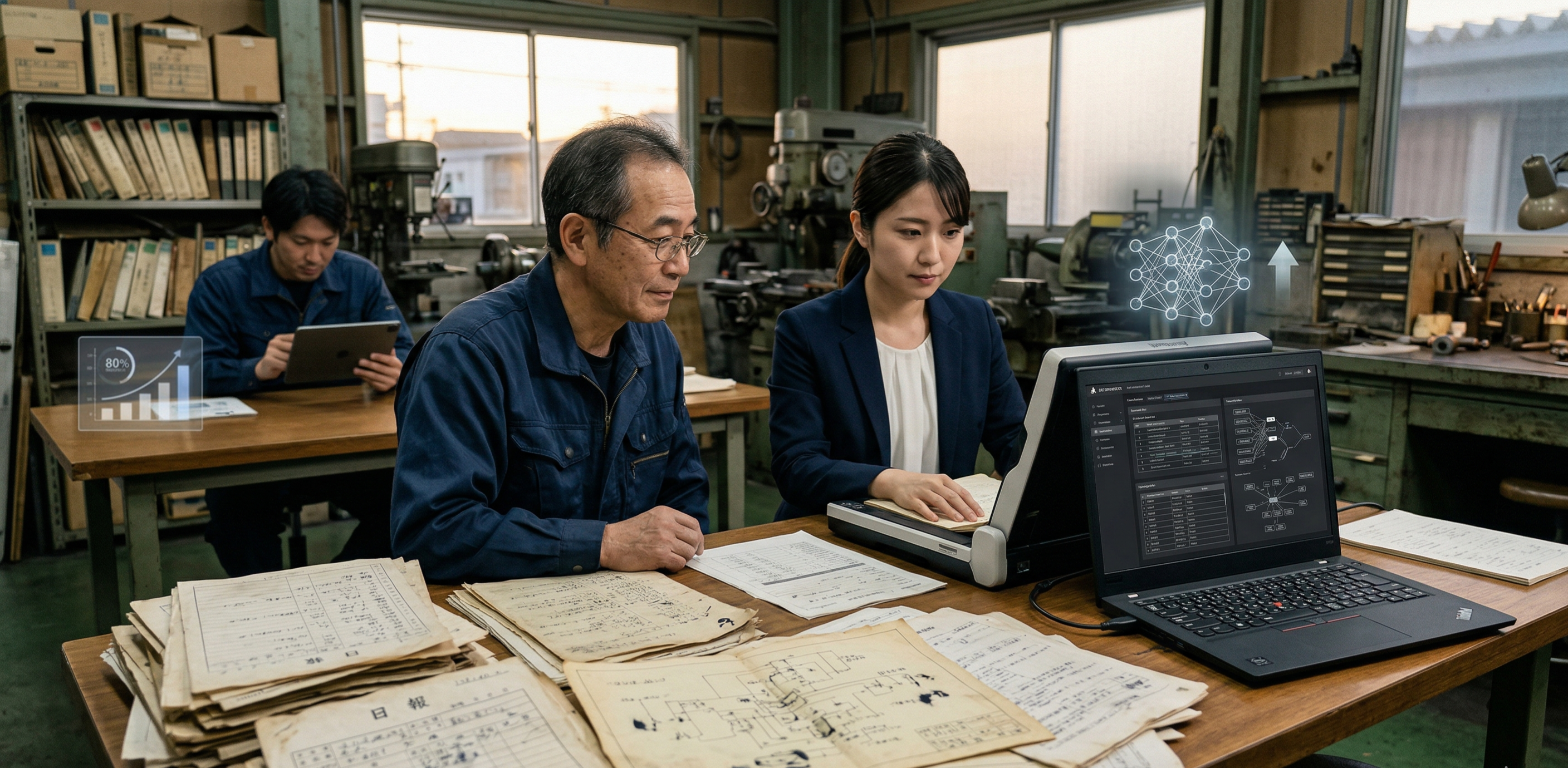 アナログ情報を「AIが使える資産」に変える。製造業の事務工数を8割削減するデータ化の第一歩